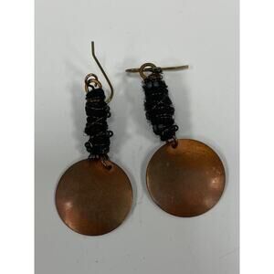 Black and Copper Earrings. WA406